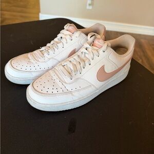 Nike Cream and Pink Low-Top Sneakers